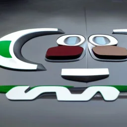 skoda car brand logo futuristic