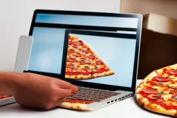 photo, computer, pizza, screen