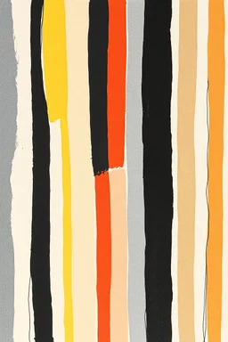 Vertical stripes in the style of Paul Klee, sharp canvas texture, ink transfer