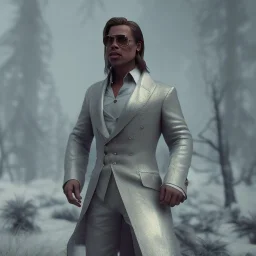 Full body, 3d render, Brad pitt 1800's men style, 1800's hair style, 1800's men clothes style, hyper realistic, octane render, unreal engine 5, 8k, palace background, uhd