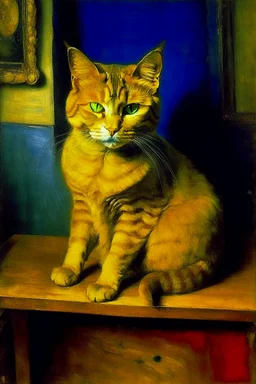 Portrait of a cat by Van Gogh