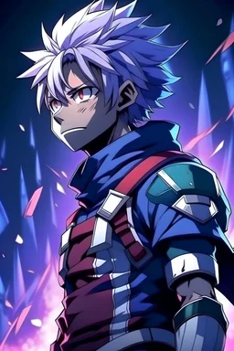 purple, anime, humanoid, male, fighter, my hero academia