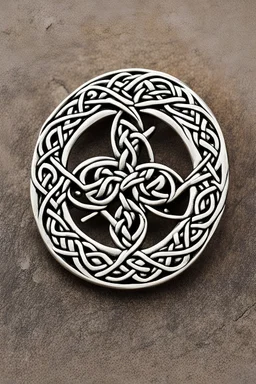 circular celtic knotwork brooch