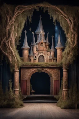 театральная сцена в славянском стиле сказок