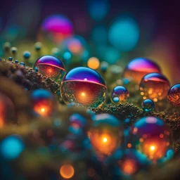 macro photo of a microorganism, sparkling magical fantasy glass, very detailed, amazing quality, intricate, cinematic light, highly detail, beautiful, surreal, dramatic, galaxy fantasy colors, <lora:SDXLFaeTastic2400:0.3>