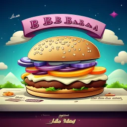 A social media design for a burger congratulating people on the occasion of Eid Al-Adha