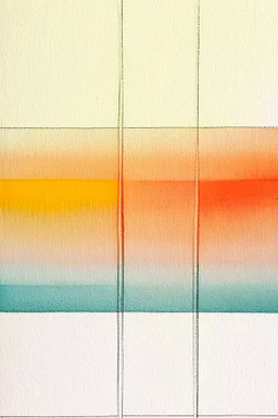 Abstract watercolour in the style of Agnes Martin. Pastel colours