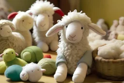 Plushie, the gentle and caring sheep, observed that sometimes toys felt a little left out. Organizing a "Kindness Day," Plushie encouraged each toy to perform small acts of kindness. They shared toys, exchanged stories, and created a stronger bond, discovering that kindness could be as contagious as laughter.