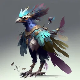 character design of a fantasy bird