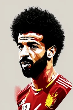 Mohamed Salah Egyptian soccer player ,vector