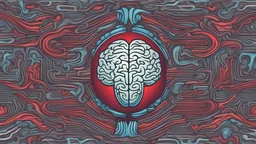 Brain and Heart for Mental health awareness care, digital art painting logo. hyper details, ultra Reallestic, also Semitic