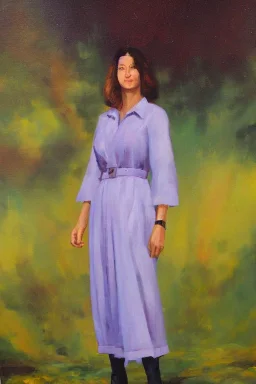 Full body portrait, painting, medium shot lady Nanopunk