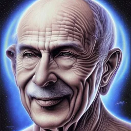 A painting of Mario by Alex Grey