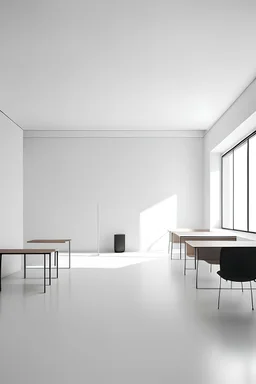 salón de clases al estilo minimalista
