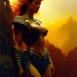 Drawing of beautiful face,'beautiful ,Busty Quiet',intense stare, ancient skintight armor, balanciaga fashion clothe painting by gaston bussiere, greg rutkowski, yoji shinkawa, yoshitaka amano, tsutomu nihei, donato giancola, tim hildebrandt, Oil on canvas, cinematic composition, extreme detail,fit full head inside picture,16k