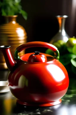 Kettle decorate with tomato