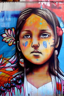 Girl in sharee mural art