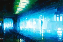 Night, City, sci-fi, future, claude monet impressionism paintings