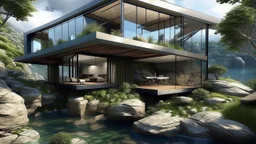 Modern architecture has transcended expectations, merging water and rocks into a design that defies nature itself.
