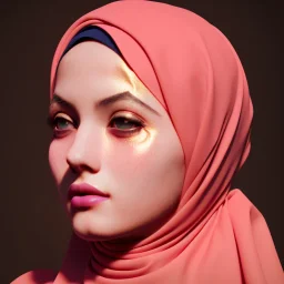 beautiful hijab girl, by Mahmoud Sai, Cartographic, Circuitry, Golden Hour, Closeup-View, 16k, Lumen Global Illumination, Diffraction Grading