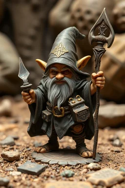 halfling hobbit priest thief, and Gnome half goblin invention, winning prize at gnome convention,