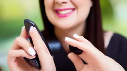 lady with really fat fingers can't dial phone