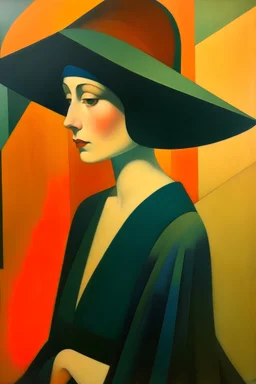 A painting of a woman in the style of Alphonse Osbert