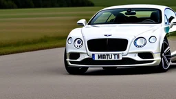 third generation Bentley Continental GT by its overall design. The front bumper seems to be derived from the BMW M3 (F80) and BMW M4 (F82/F83), while the headlights were most likely taken from modern Porsches, such as the Porsche 991. The tail lights and rear chrome trim might be based on the Lagonda Taraf. , Armored, 4K, Ultra Detailed, rear view