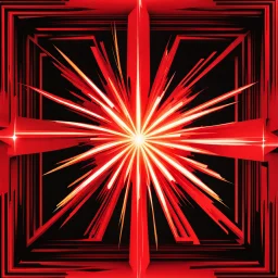 fantasy 90's red starburst effect