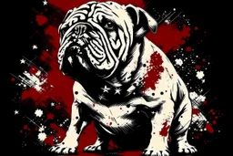 british bulldog england flag proud english icons design style of pollock