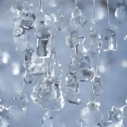 bells, ice, crystals, winter