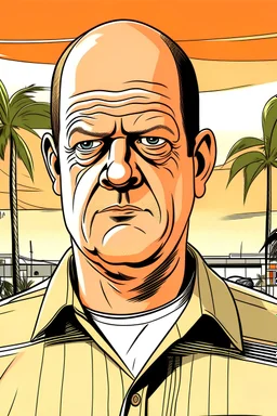 A picture of Olaf Scholz, in Gta San Andreas loadingscreen Style