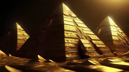 realistic pyramids art style detailed 4k ultra gold