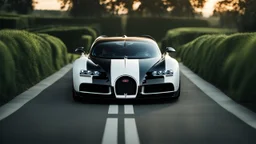 Bugatti logo ,rear view, desktop wallpaper, 4K, Cinematic