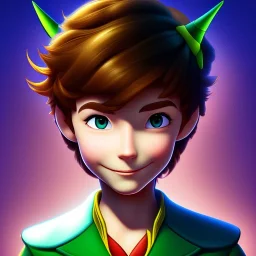 : young peter pan disney:: :artstation Mad Boogie Creations style:: : lithograph, ink drawing :: : trending on artstation, insane details ::