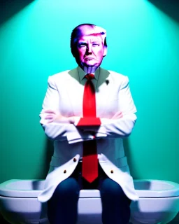 Donald Trump sitting in toilet scene, without pants, realistic image, tarantino style, casual, concept art, smooth, unreal engine 5, god lights, ray tracing, RTX, lumen lighting, ultra detail, volumetric lighting, 3d.