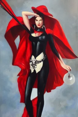 Full body portrait, painting, medium shot lady style of spawn