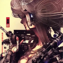 beautiful cyberpunk woman, hyper detailed, hyperdetailed, intricately detailed, illustration by <Katsushika Hokusai> <Yoji Shinkawa>,