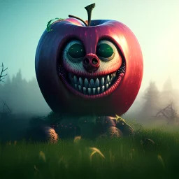 Scarry horrific apple,Epic,unreal engine 5, 8k resolution, photorealistic, ultra detailed