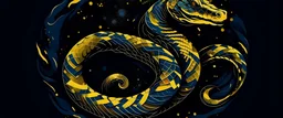 Logo de Python saltando en estilo Van Gogh