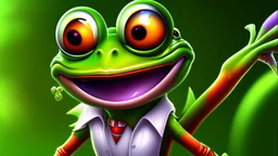 game sprite sheet of 30 images of stylized frog, view from six different angles covering 360°, collection sheet, arcade game, realistic