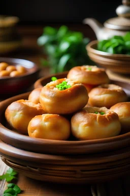 chinese deep-fried round dough