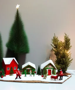 A small Christmas diorama