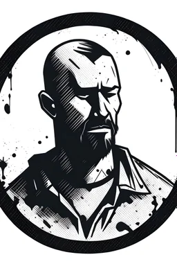 a distressed icon of man