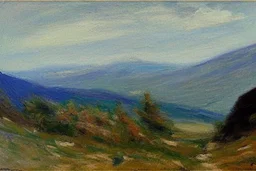 Mountains, rocks, vegetation, trees, philip wilson steer impressionism paintings