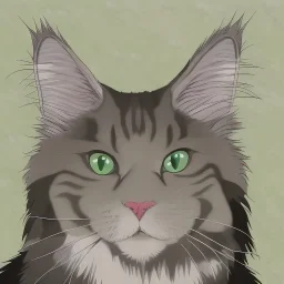 Maine coon cat ears silver