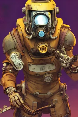 hardmesh retro futurist steampunk fallout 7 6 power armor head, hyper realistic, art gta 5 cover, official fanart behance hd artstation by jesper ejsing, by rhads, makoto shinkai and lois van baarle, ilya kuvshinov, ossdraws, that looks like it is from borderlands and by feng zhu and loish and laurie greasley, victo ngai, andreas rocha, john harris radiating a glowing aura global illumination ray tracing hdr