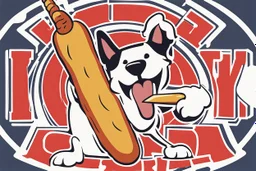 corndog, with a bite taken out, clean vector style, bold outline