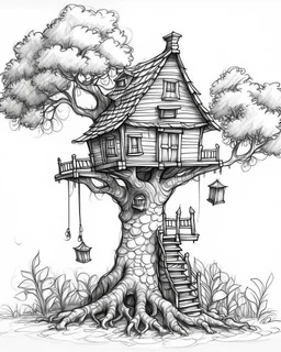 dibujo casa con forma de arbol