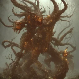 steampunk forest demon